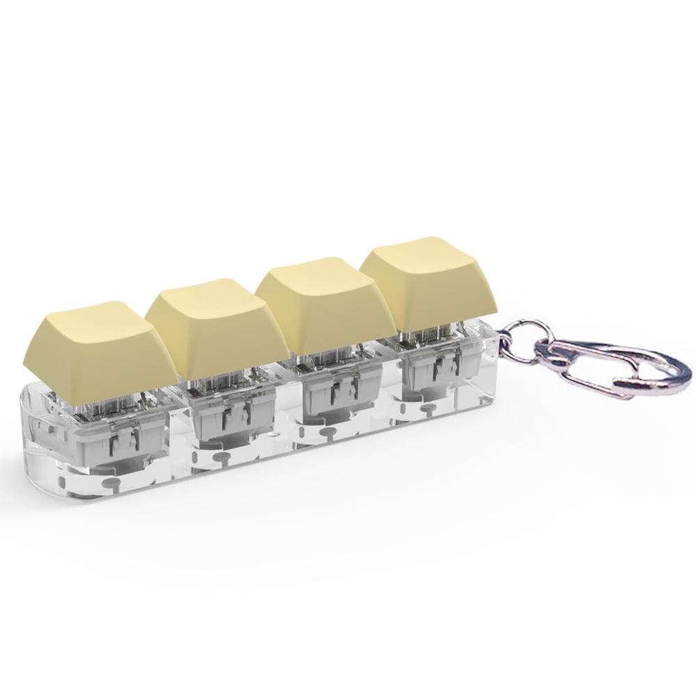 Clavier Touche 4 Touches Clavier Décompression Porte-clés Clavier Cube pour Cadeaux Adultes Pour Soulager Passer le Temps