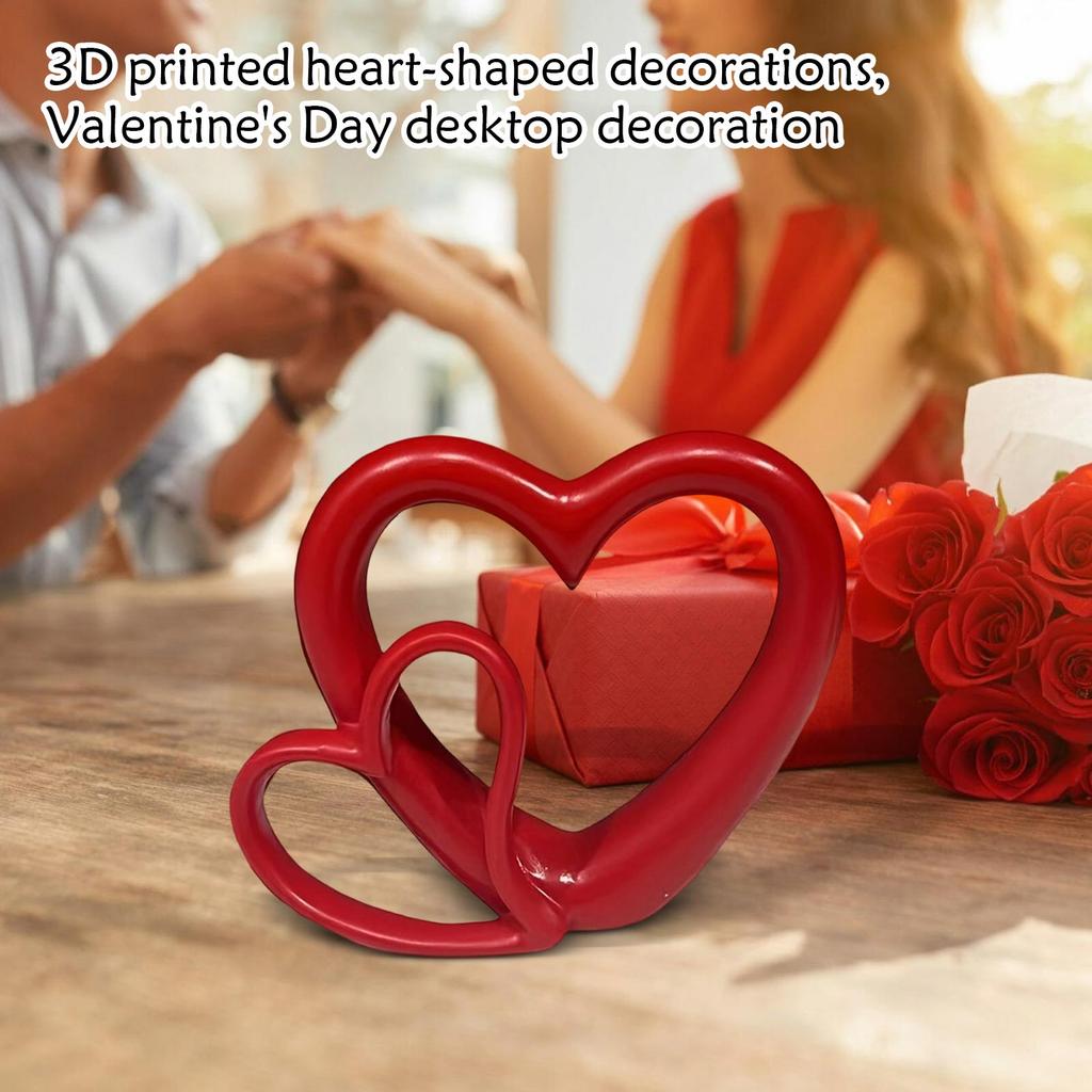 3D Printed Hearts Decor,Valentine's Day Tabletop Ornament,  Perfect Gift For Her/Him, Anniversary & Wedding Gift