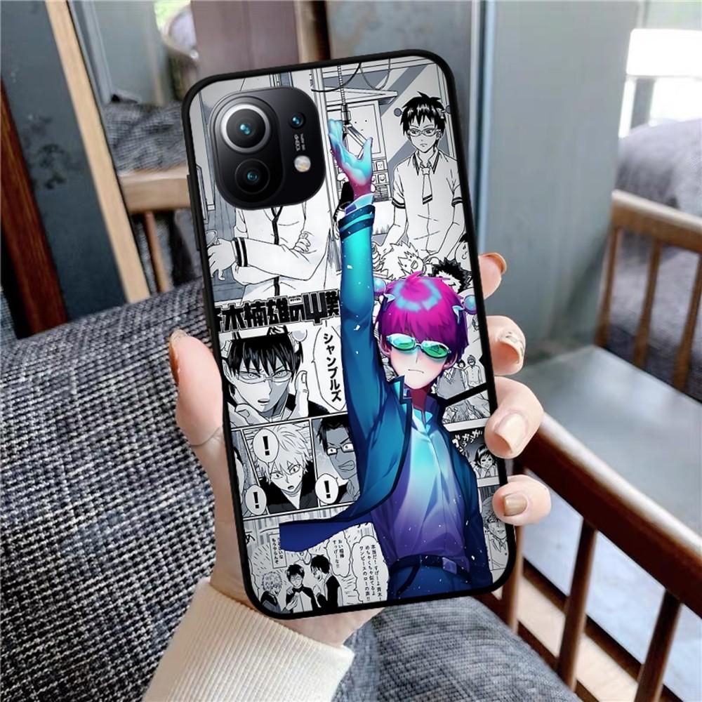 Saiki Kusuo No Psi Nan Phone Case For Xiaomi Mi 5X 8 9 10 11 12 Lite Pro 10T PocoX3pro PocoM3 Note 10 Pro Lite