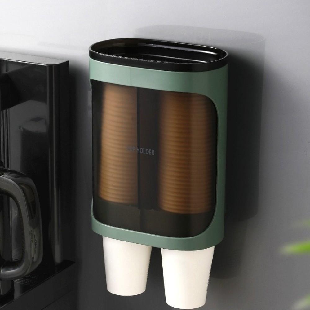Punch-Free Automatic Cup Dropper Space-Saving Disposable Cup Holder Paper Cup Dispenser  Office Use