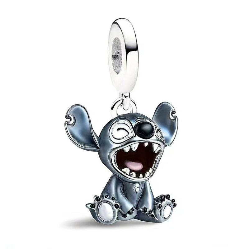 European Style Stitch Charm Beads for Jewelry Making, Pandora Compatible Alloy Enamel Stitch Dangle Charms, DIY Bracelet Necklace Accessories