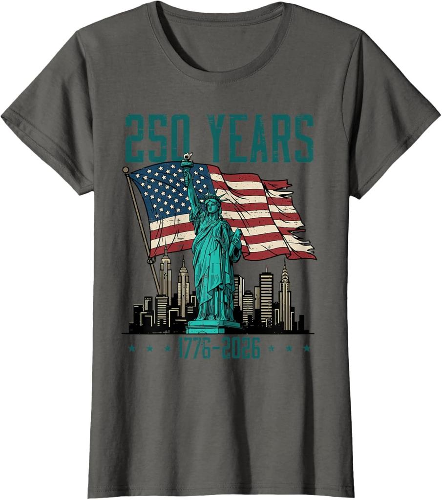 250 Years Statue of Liberty 250th Anniversary Women Men Ladies' Crewneck T-Shirt