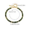 1pc Colorful Natural Stone Beads Chain Handmade Bracelet Bangle Waterproof Bohemia Stainless Steel Trendy Jewelry Gift