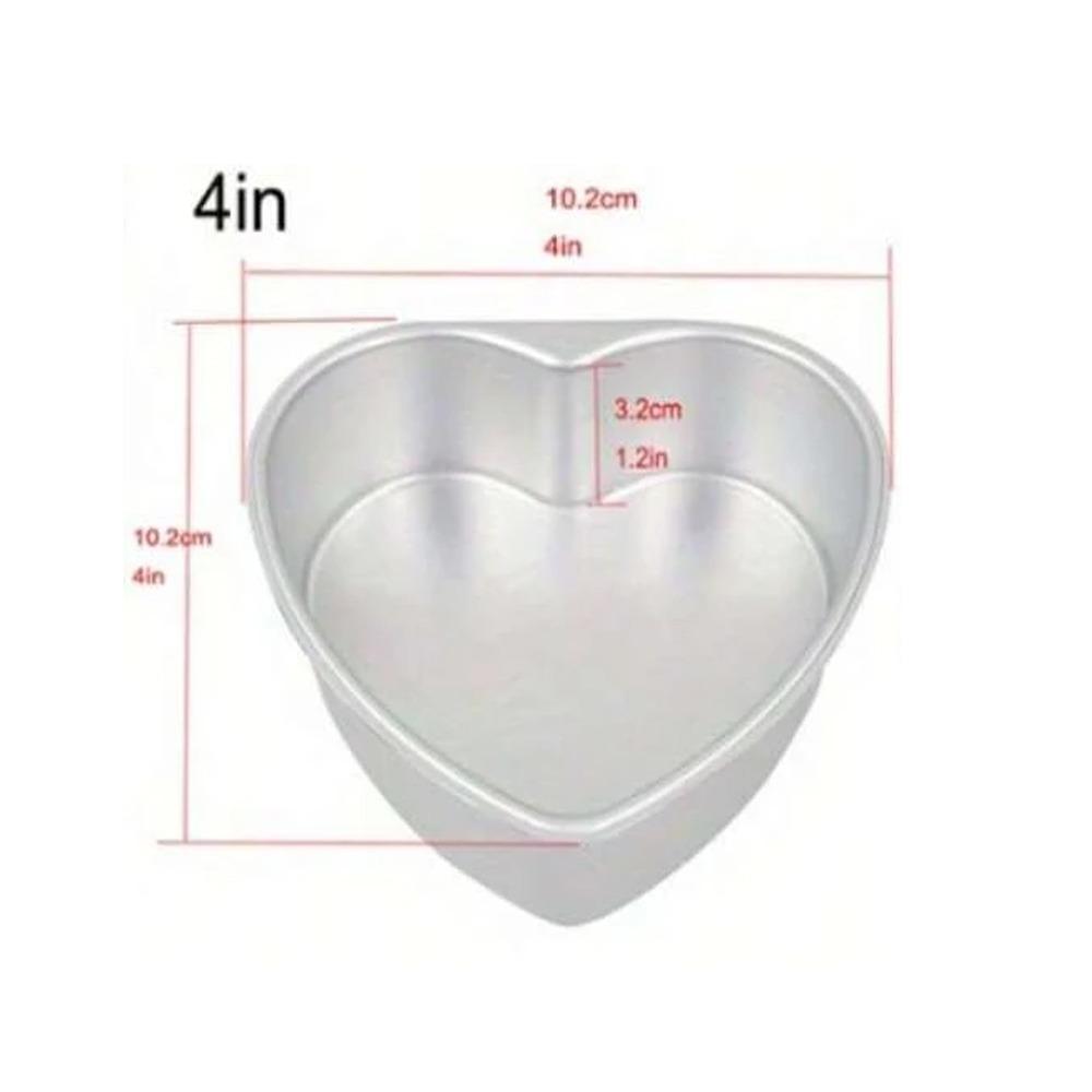 Round Heart-Shaped Cake Mold Aluminium Alloy Non-Stick Cake Pan Mousse Tray Baking Mold Removable Bottom Cake Decorating Tool