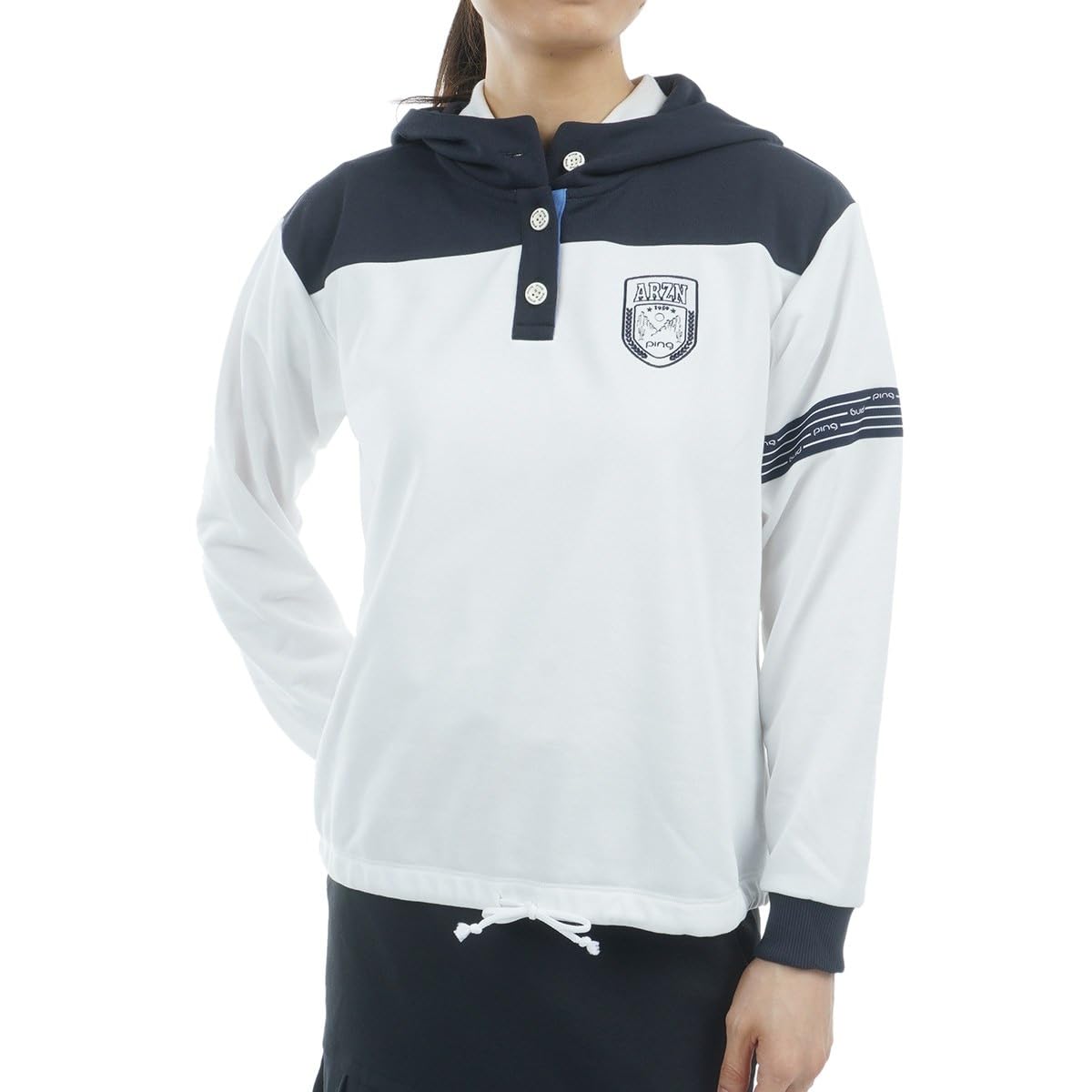 

Sweatshirt Hoodie with Brand Golf Underwear LL [Pin Apparel] Women s (Pullover Logo) / / 622-5162104 030_White