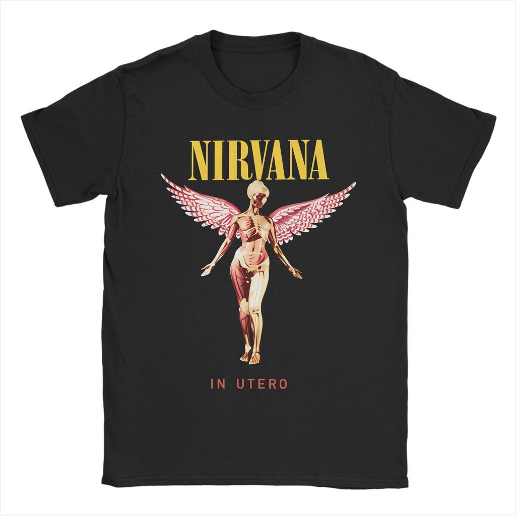 Nirvana Angel Band T Shirt Summer  Cotton TShirts For Men Popular Design Tshirt Short Sleeve Classic Top Tees