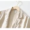 Summer Men's Suits&blazers Japanese Retro Style Stripes Cotton Linen Three Quarter Sleeve Blazer Jacket Slim Fit Casual Jacket