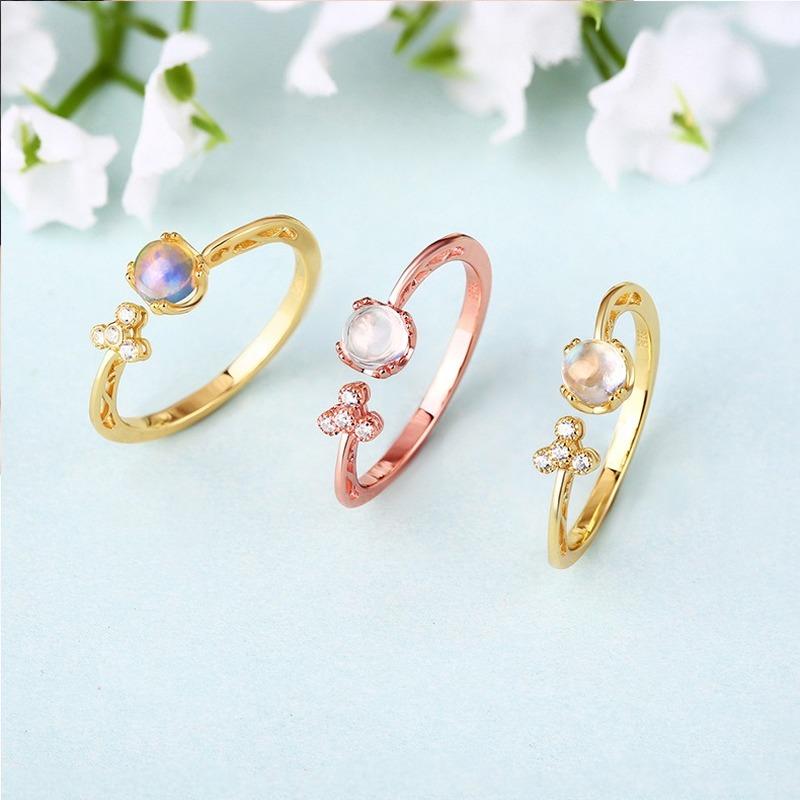 Tancise Classic 925 Sterling Silver  4*4 Pink Quartz Ring Ladies Jewelry Wedding Promise Party Gift