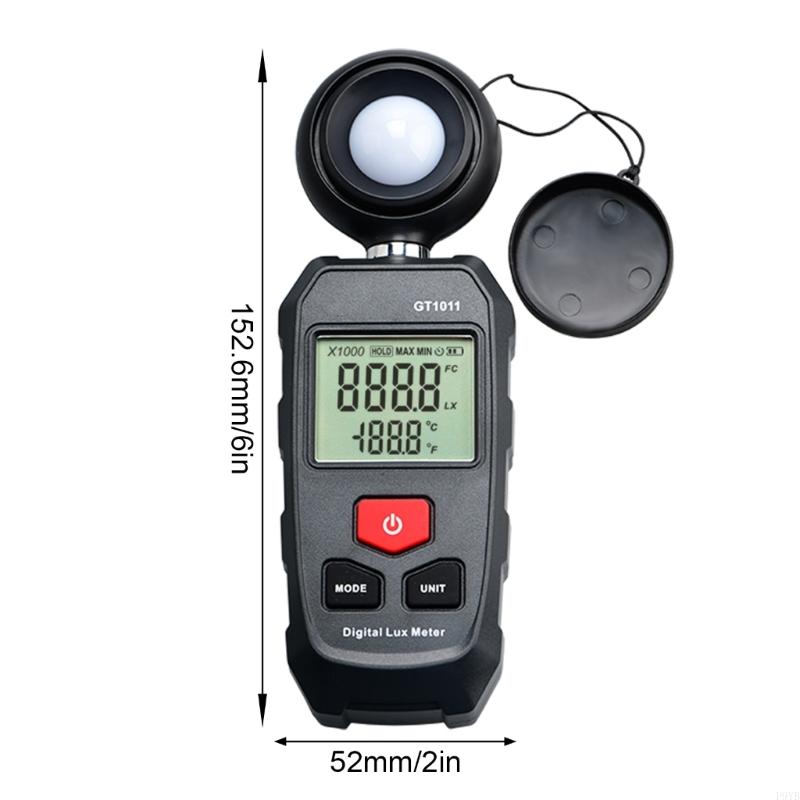 Digital Luminance Meter Illuminometer For Precise Light Intensity Measurement With LCD Display And Temperature Reading