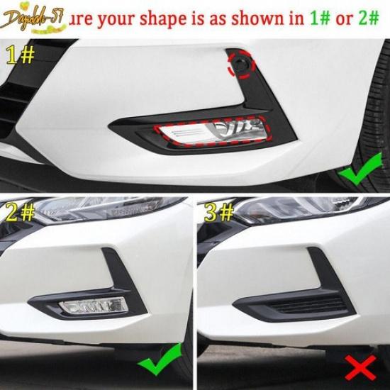 Front Bumper Fog Light Guard Cover Trim Accessories For Nissan Sentra -