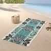 1PC Polynesian Manta Ray Beach Towel Polyester Quick Dry Travel Towel Unisex Lightweight Soft for Swimming Camping Surfing Beach