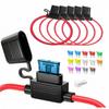 Car Add A Circuit Fuse Tap 14AWG Wire Mini Blade Holder Automotive Power Extension Cord Vehicle Electronic Device Connector