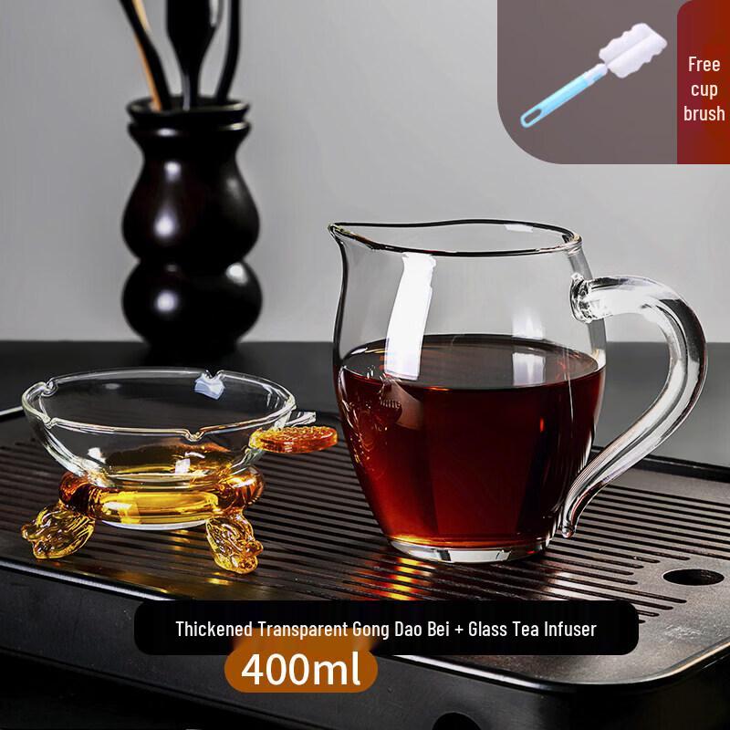 Qiwei Heat-Resistant Glass Tea Pitcher with Strainer