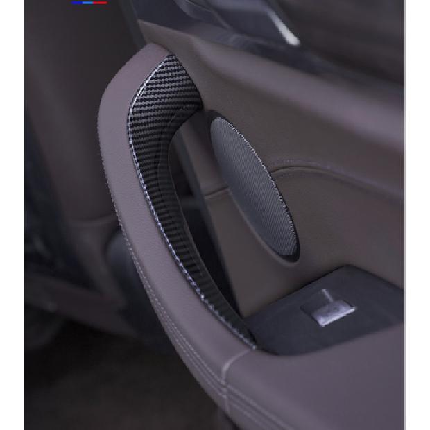 1Set ABS Carbon Fiber Car Inner Door Handle Inner Cover For BMW X3 X4 2018-