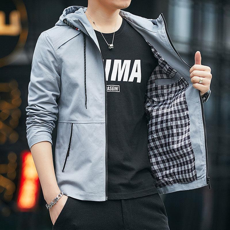 Jacke Herbst und Winter Koreanische Version Trend Slim Casual Stehkragen Herrenbekleidung