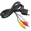 Game Console AV Cable HD Prevent Interference Plug and Play RCA Sound Video Cord for Xbox 5.9ft