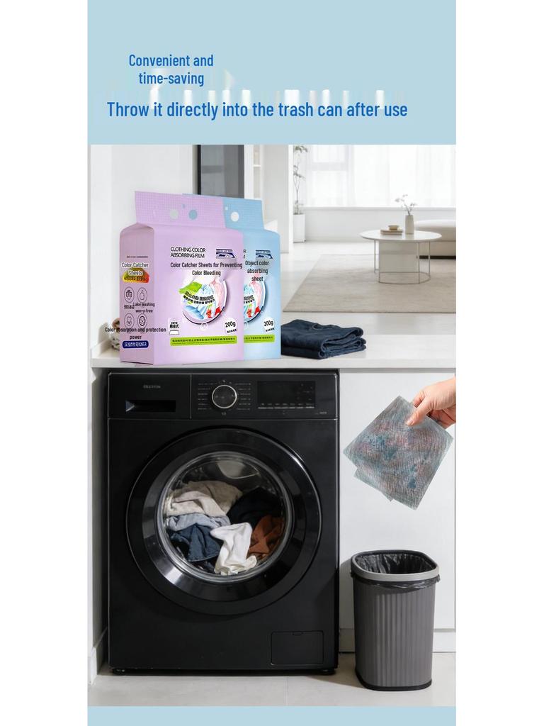 Absorpční ubrousky do praní – Proti skvrnám, proti pouštění barev a fixace barev pro oblečení