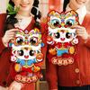 1Pair Chinese Style Zodiac Horse Wall Decor Cartoon Traditional 2026 New Year Door/Windows Decals Blessing Sticker