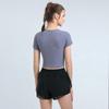 New Yoga Clothing Tops Short-sleeved T-shirt Women Summer Tight Sports Running Stretch Breathable Fitness Tops