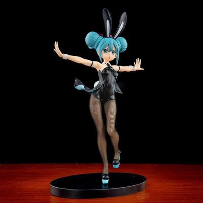 Anime Action Figure Original Furyu Miku Bunny Black Rabbit Scenery  Model Ornaments Birthday Gifts Toys Stockings Miku