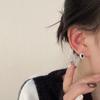 Серьги-пусеты из стерлингового серебра 925 пробы с черным цирконом овальной геометрической формы для женщин