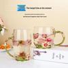 Chrysanthemum Enamel Glass Tea Cup - Lead-Free Crystal Coffee Cup Gift