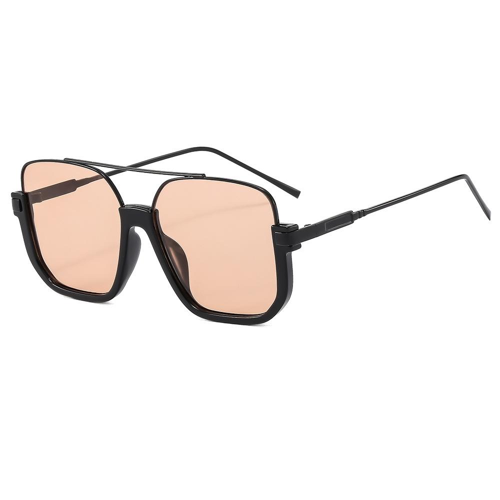 68259 Semi-Rimless Square Sunglasses for Men Women, Fashion Stylish Oversized Sun Glasses, Trendy Personalized Shades 603421