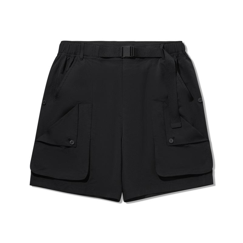 Li Ning X Jackie Chan Collaboration Kung Fu Series Urban Functional Cargo Shorts Unisex shorts Black AKSW173-2