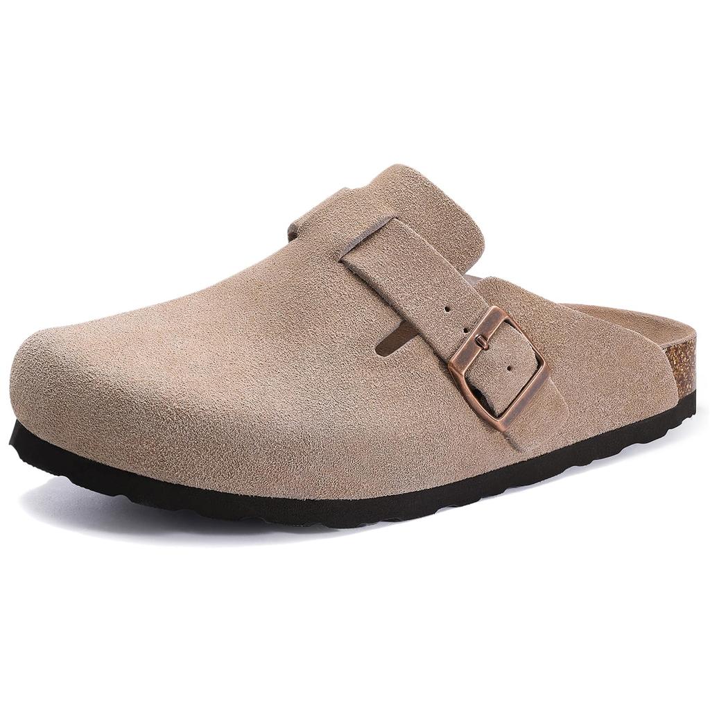 Fashion Comwarm Men's Cork Clogs Men Cork Mules Slippers Fashion Brand Clogs Sandals With Arch Support Beach Slides Classic Potato Shoes