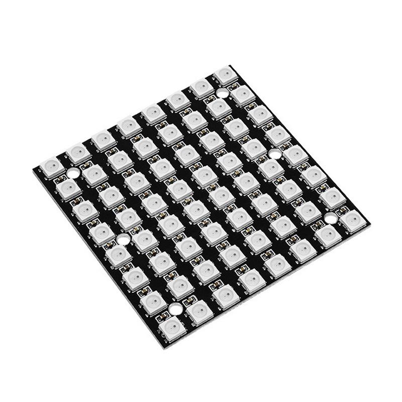 

Ws2812 Led 5050 Rgb 8X8 64-Bit Led Dot Matrix Module, Full-Color Driver Development Board For Led Lights A