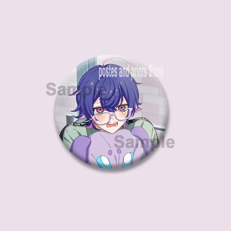 Cartoon Game Merold Kurode Hallritt Brooch Anime Fragaria Memories Lapel Pins Plastic Round Badge for Bag Hat Jewelry XMAS Gifts