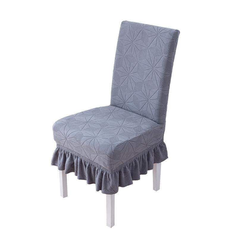 Jacquard Chair Cover One-piece Elastic Seat Cover Hotel Banquet Hotel Chair Cover All-inclusive Thickened Chair Cover