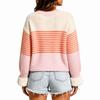 Cardigan tricoté color-block, polyvalent / pull d'hiver, à un seul bouton, haut en maille décontracté pour tous les jours