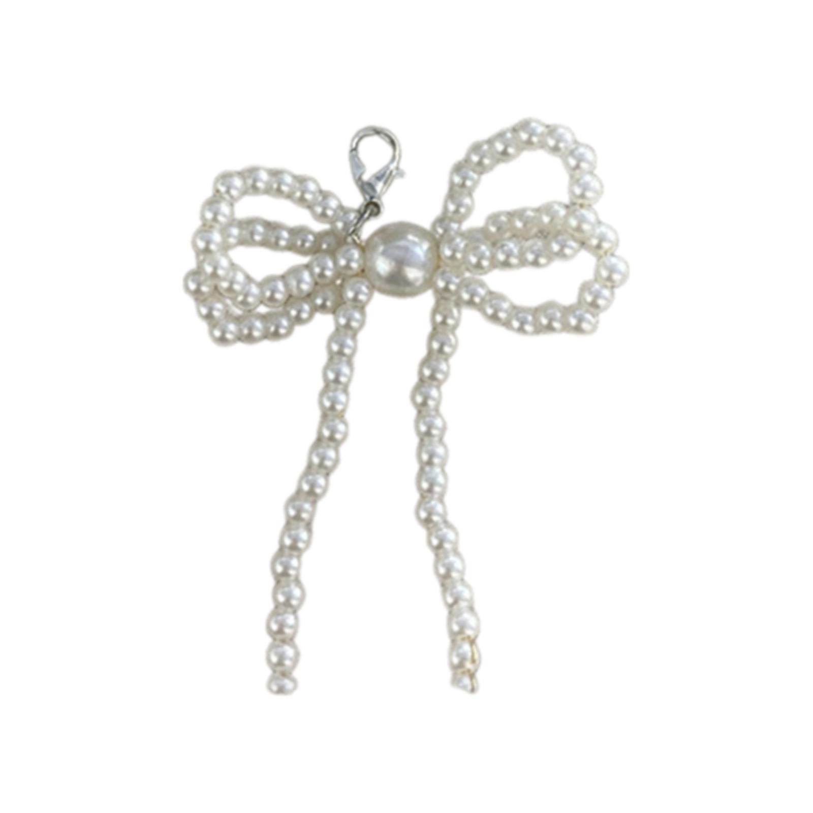 

Элегантный жемчужный бант для обуви клипса жемчужный бисерный бант брелок обувь украшение для модных личностей 3