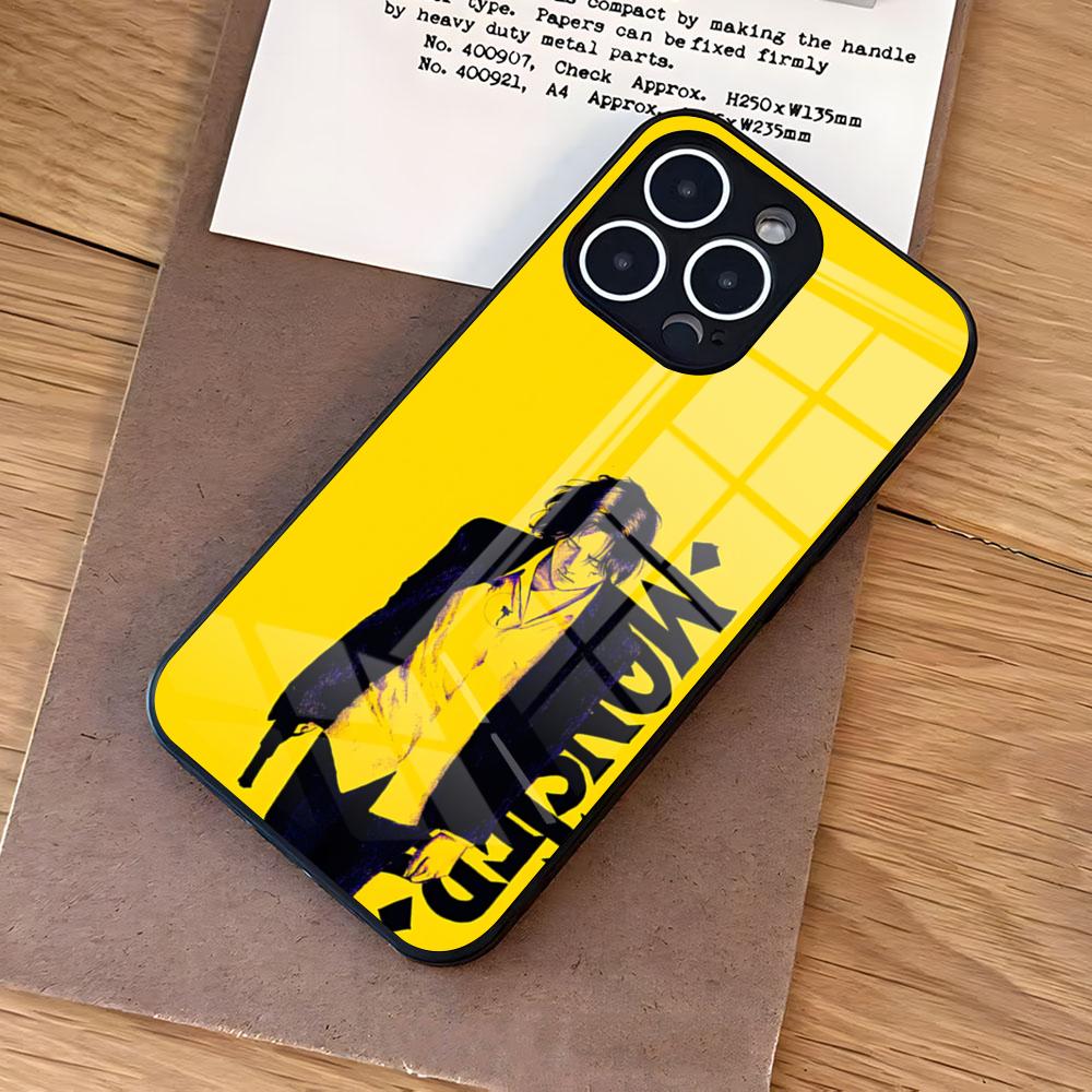 N-Naoki Urasawa S Monster Phone Case For IPhone 17 Air 16 E Pro Max 15 14 13 Mini 12 Pro 11 Max Plus Black Glass Cover