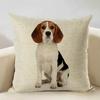 Nordic Animal Portrait Decorative Cushion Cover Dog Fashion Sofa Pillow Cover 45x45cm Linen Children's Gift Dog Companion