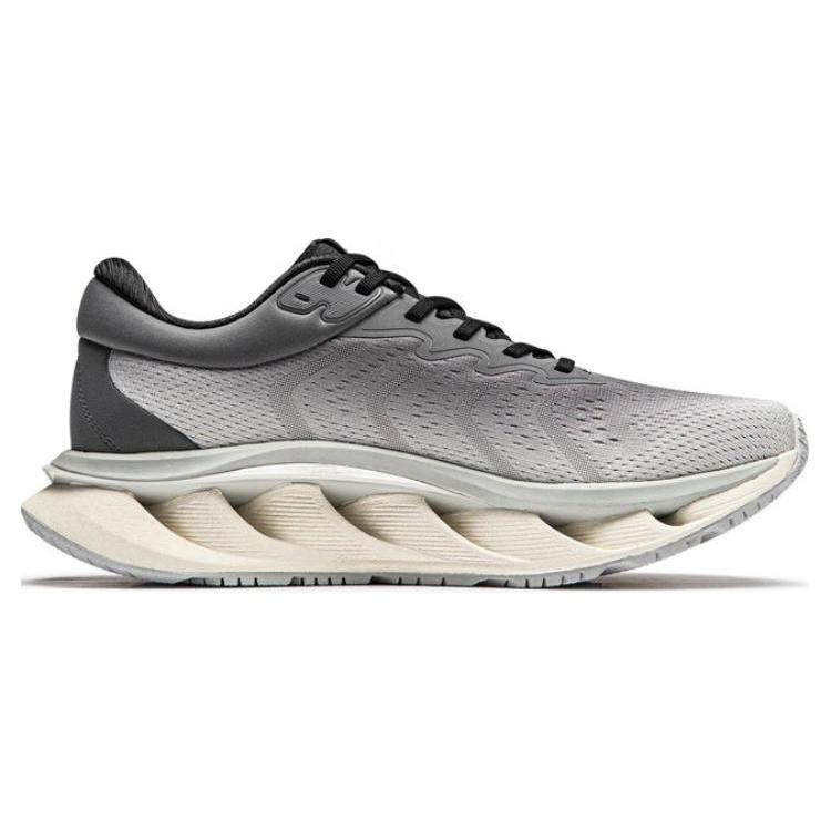 Li Ning Abrasion Resistant Low top Running Shoes Men's Gray Black AZGU005-3