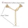 18K Gold Plated Extension Chain with Spring Clasp,2/3 Rows Pearl Necklaces Making,Tail Chain Connector Jewelry Accessories