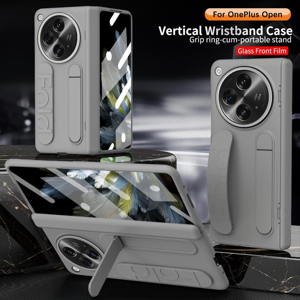 OnePlus Open Case: Full-Coverage Drop-Proof Design with Wrist Strap & Vertical Stand