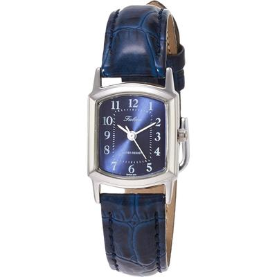 Women S Analog Waterproof Leather Strap Watch Navy Qa69 305