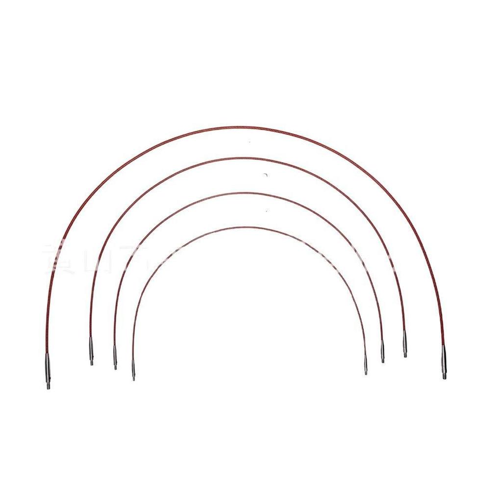 Juego de Agujas Circulares de Tejer de Aluminio Anodizado Rojo Mate, 13 Pares con Cables de Repuesto Desmontables para Suéteres de Punto de Cruz