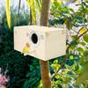 Parakeet Nest Box Wood Parrot Breeding Nest Cage House Nesting Boxes For Birds With Perch Stand Bird Cage Mating Box