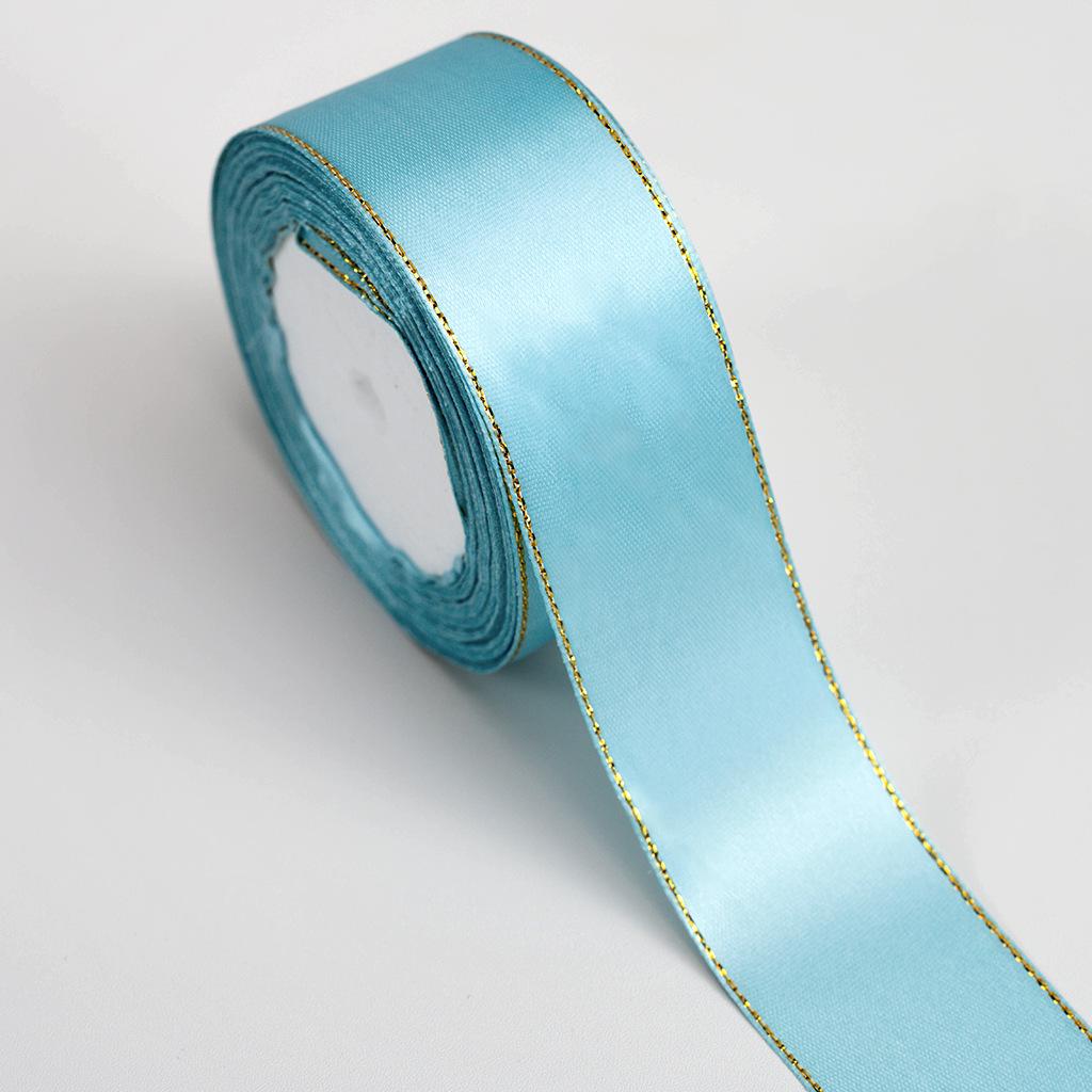 Nastro Doppio Bordo Oro da 4 cm per Matrimonio, Pasticceria e Fiocchi per Scatole Regalo - Nastro Rosa per Confezione Fatto a Mano