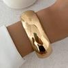 Ingemark 3 Styles Hip Hop Gold Color Stackable Wide Bracelets for Women Fashion Statement Punk Water Drop Bangles Jewelry Gift