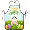 1pc Happy Easter Bunny and Eggs Print Apron, Durable and Easy To Clean, Adjustable Waistband, Polyester Material, for Kitchen Cooking, Gardening, Orch