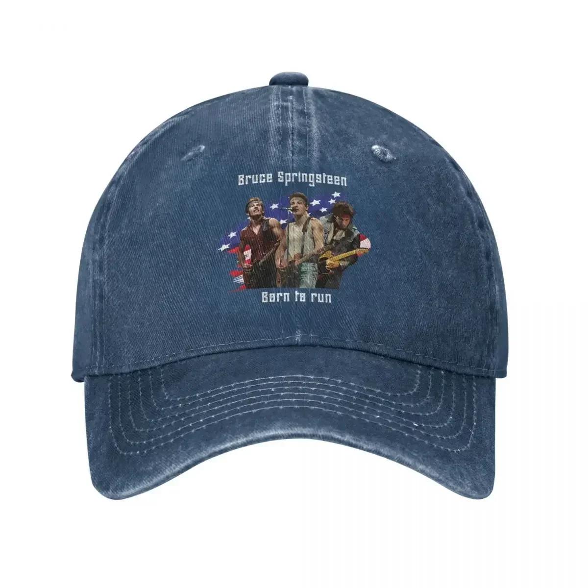 

Baseball Caps Bruce Springsteen Born In The USA Merchandise Unisex Style Vintage Distressed Cotton Rock Casquette Dad Hat One Size