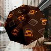 1pc Whiskey Glass Ice Pattern Umbrella Design Automatic Opening and Closing Umbrella, High-quality Travel Umbrella,  c1128067