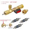 Valve Core Remover Installer Tool with Dual Size 1/4 & 5/16 Port for R12 R22 R410A HVAC System