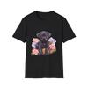 Schattige Puppy Bloemrijk Unisex T-shirt, Hondenliefhebber Cadeau, Dierenthee, Huisdier Herinnering Shirt,