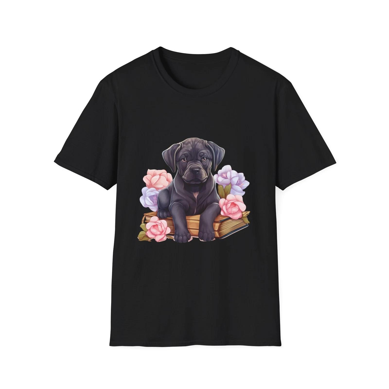 Cute Puppy Floral Unisex T-Shirt, Dog Lover Gift, Animal Tee, Pet Memory Shirt, 3XL